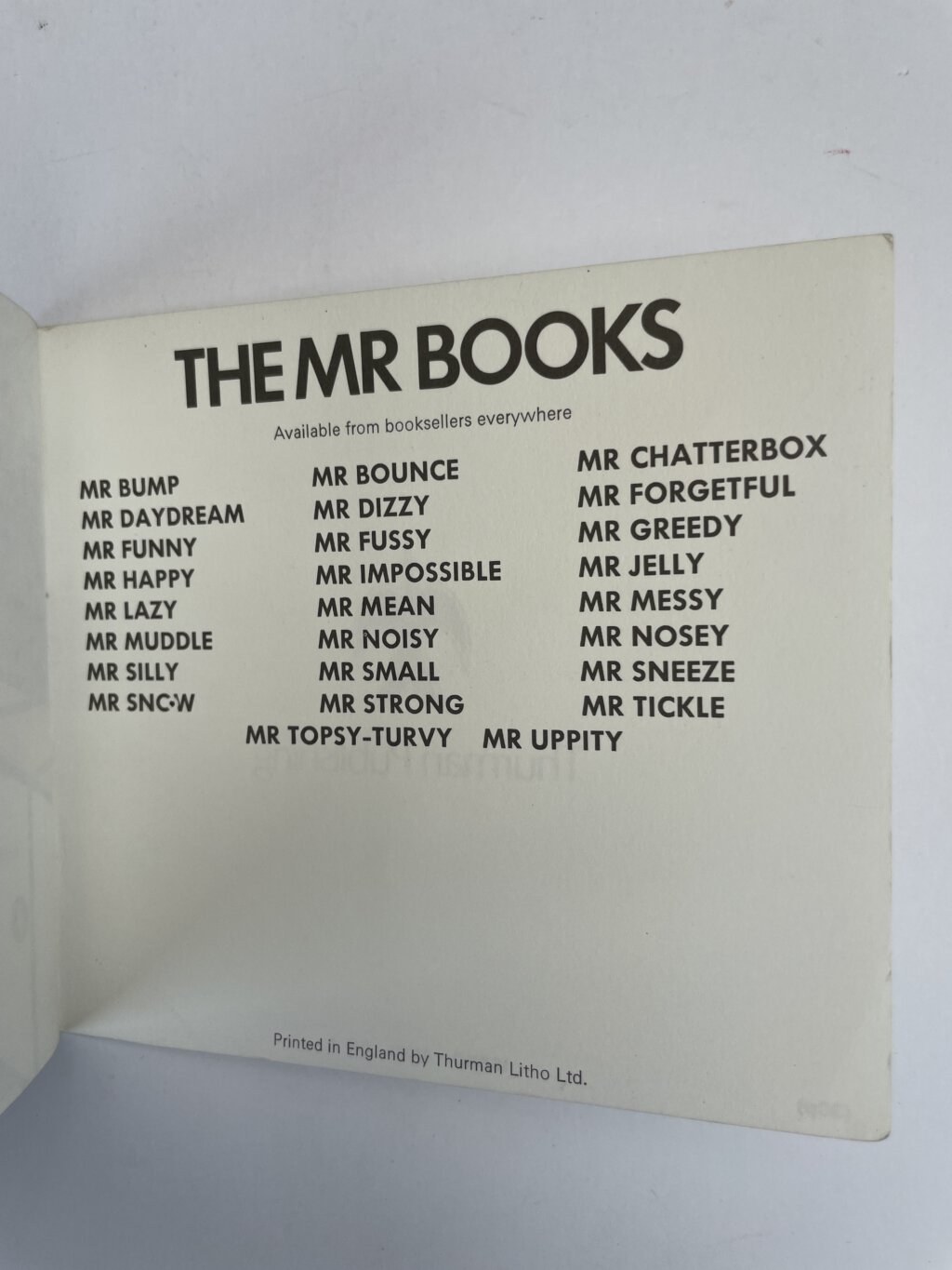 roger hargreaves mr fussy first 3