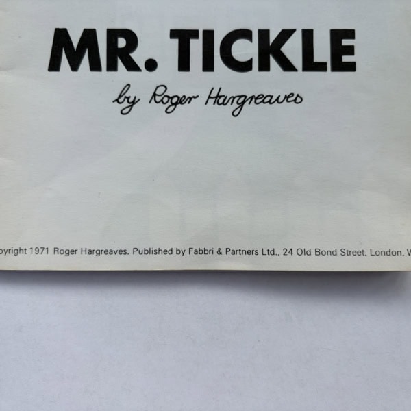 roger hargreaves mr tickle first ed2