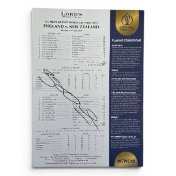 ben stokes signed wc scorecard1
