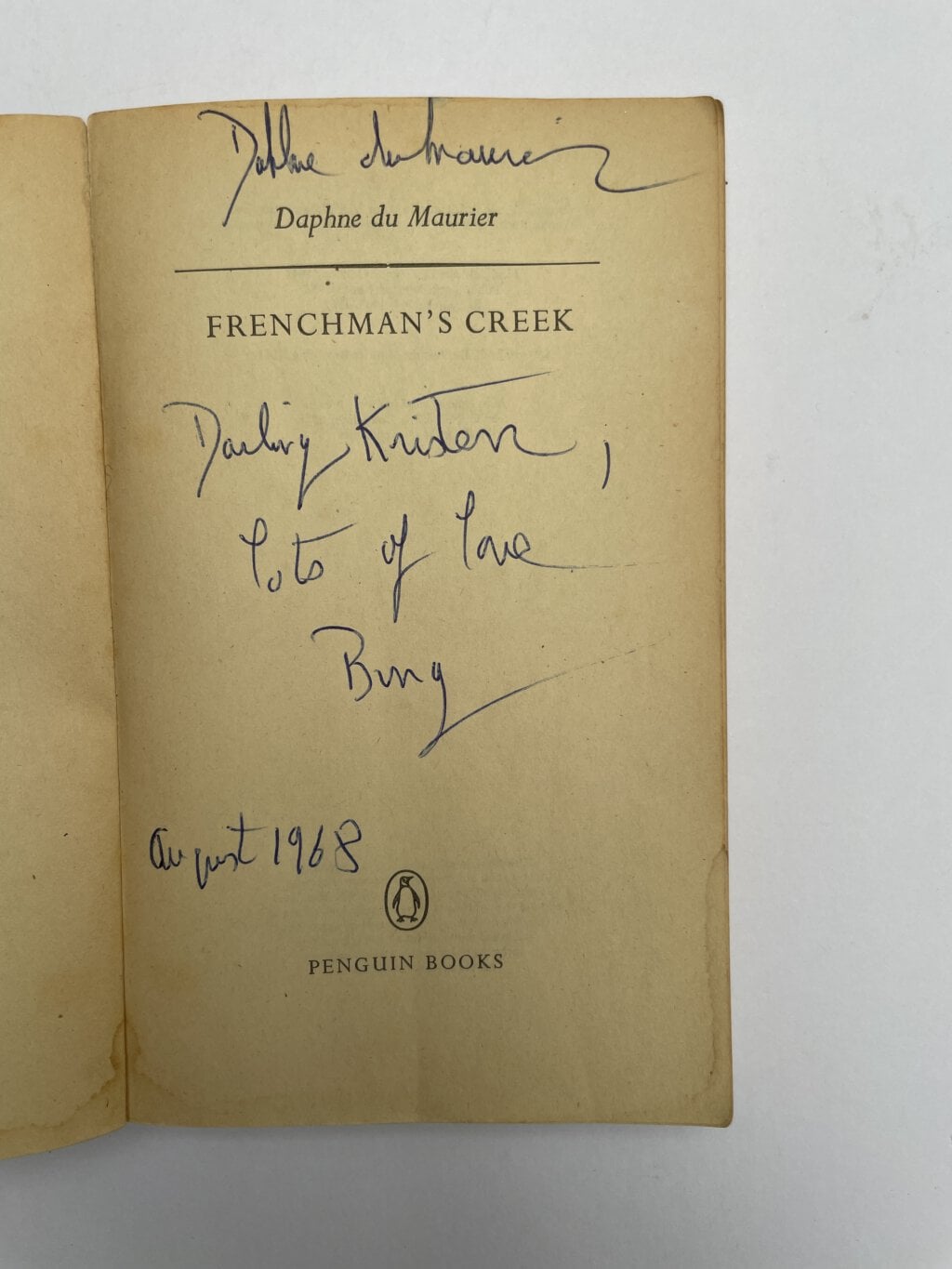 daphne du maurier frenchmans creek signed2