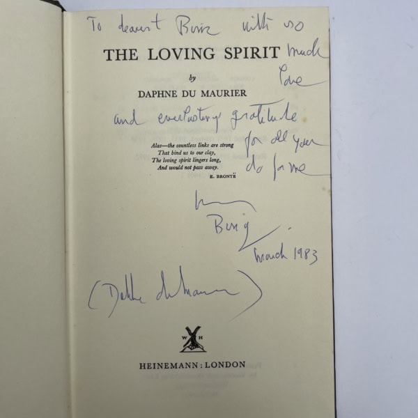 daphne du maurier the lovig spirit signed2