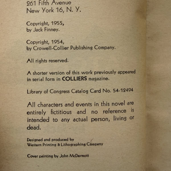 jack finney the body snatchers first edition2