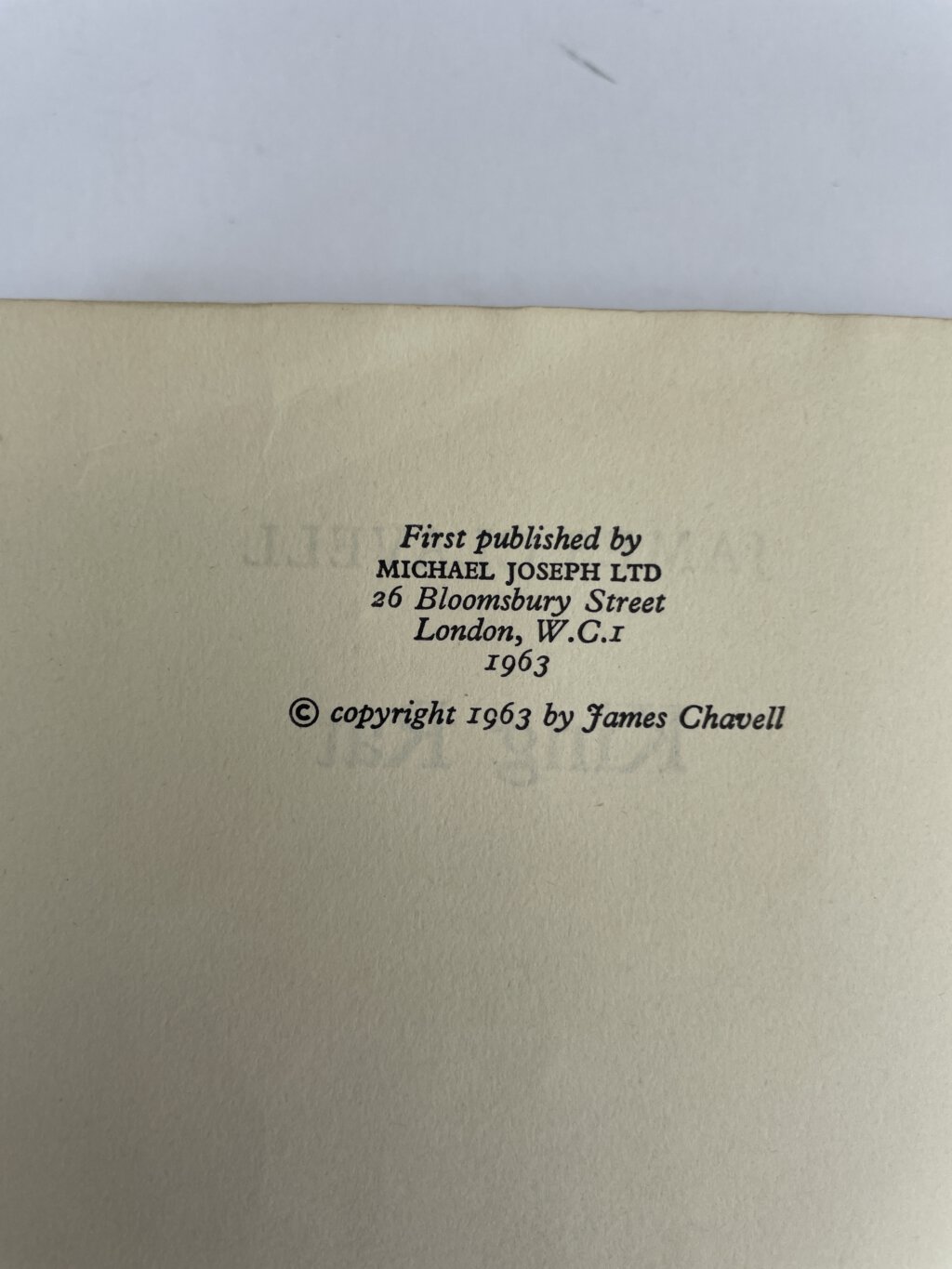 james clavell king rat proof 2