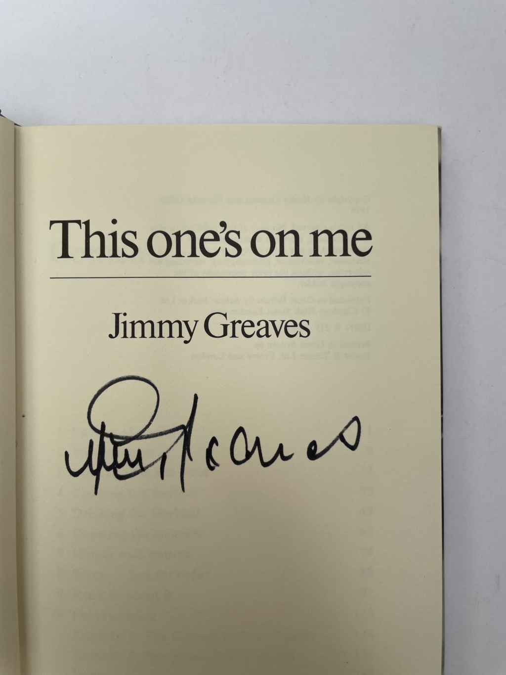 jimmy greaves this ones on me signed first ed2
