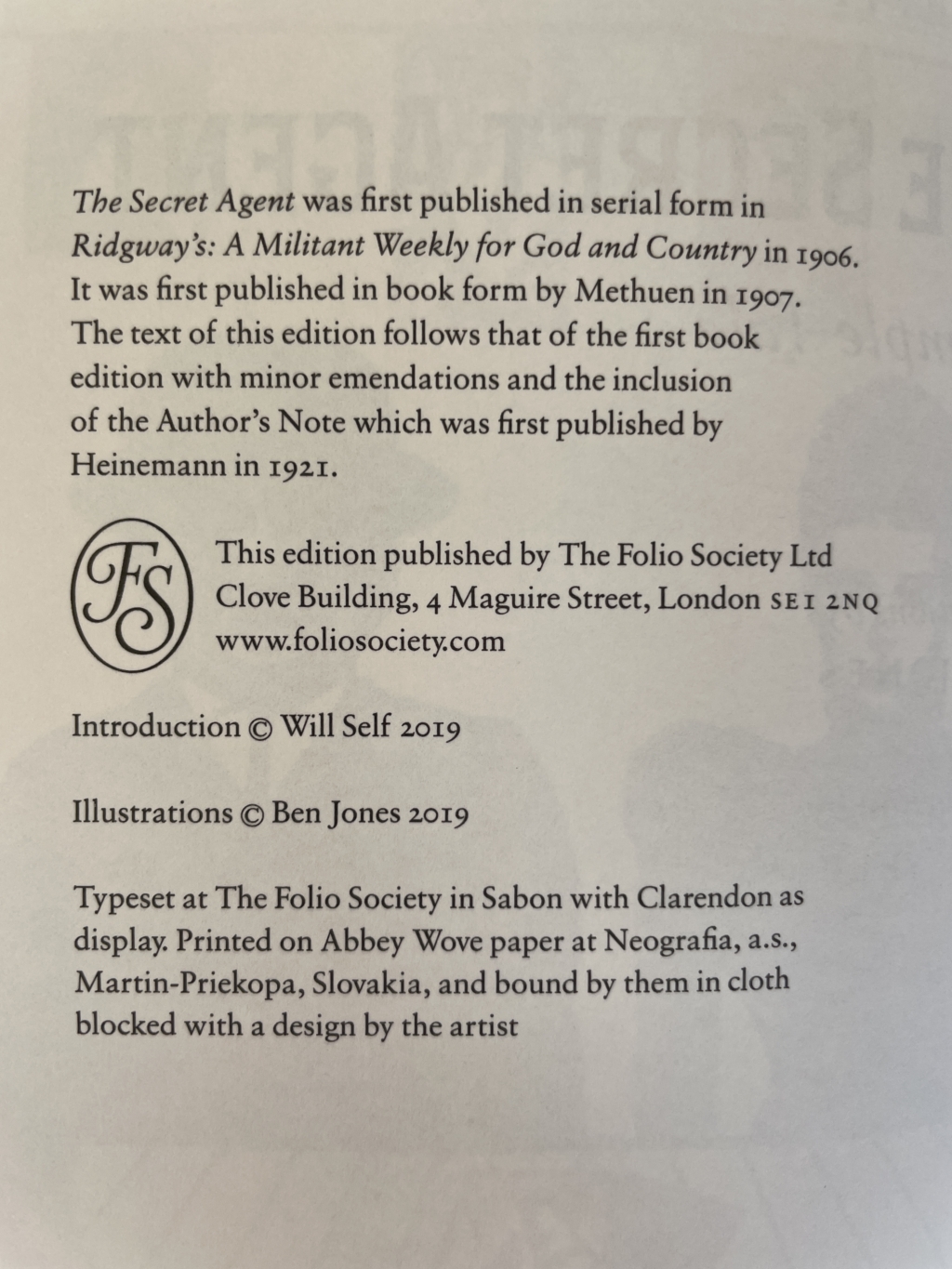 joseph conrad the secret agent foli2