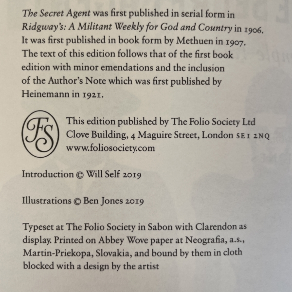 joseph conrad the secret agent foli2
