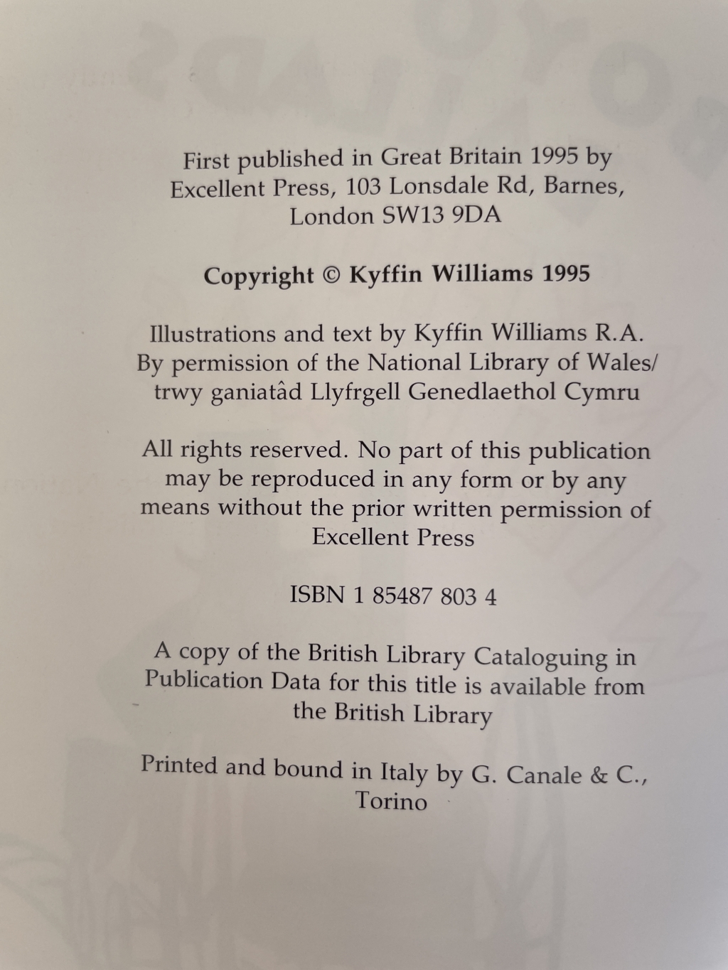kyffin williams boyo ballads signed first edition3