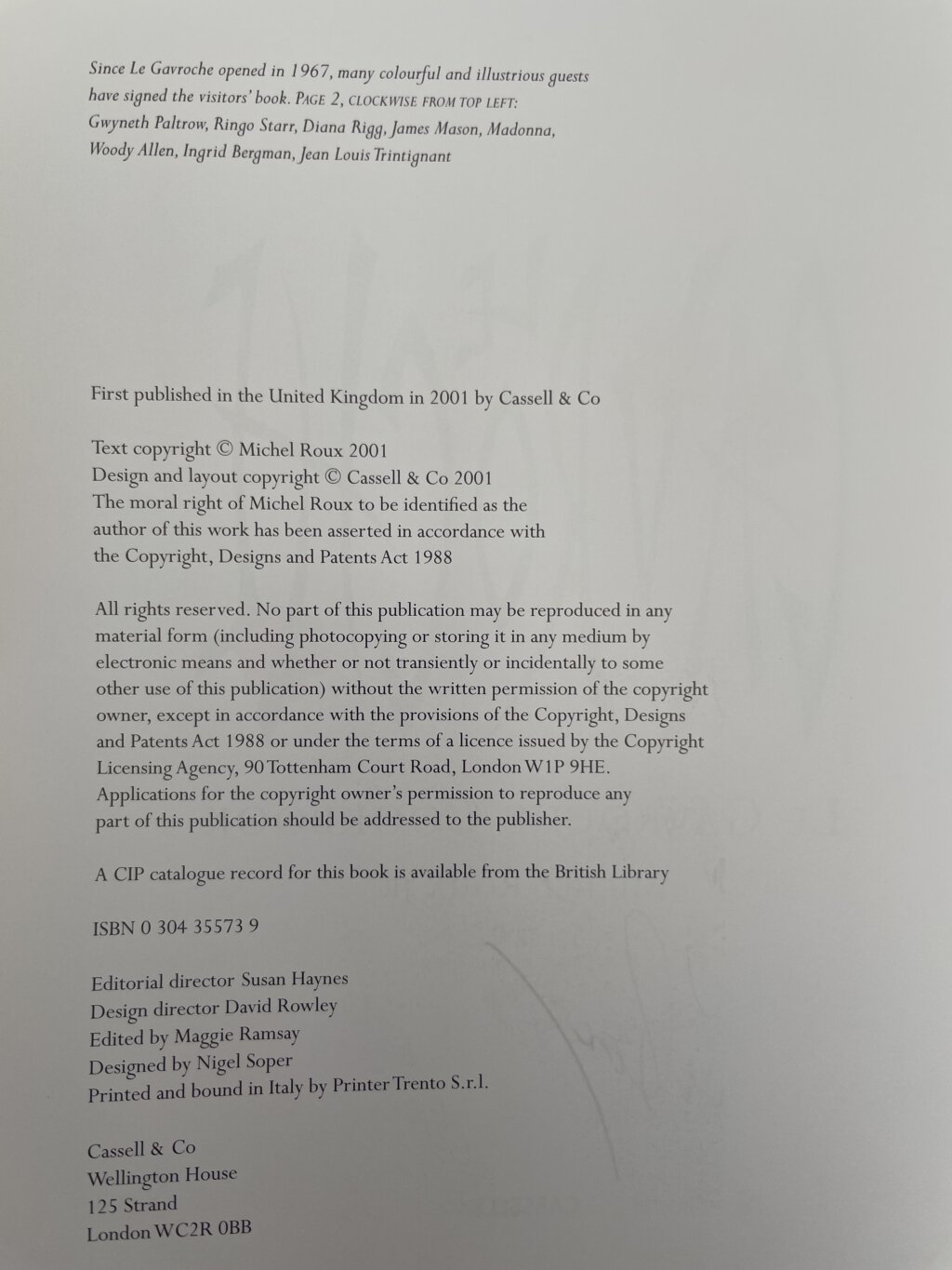 michel roux jnr le gavroche signed first 3