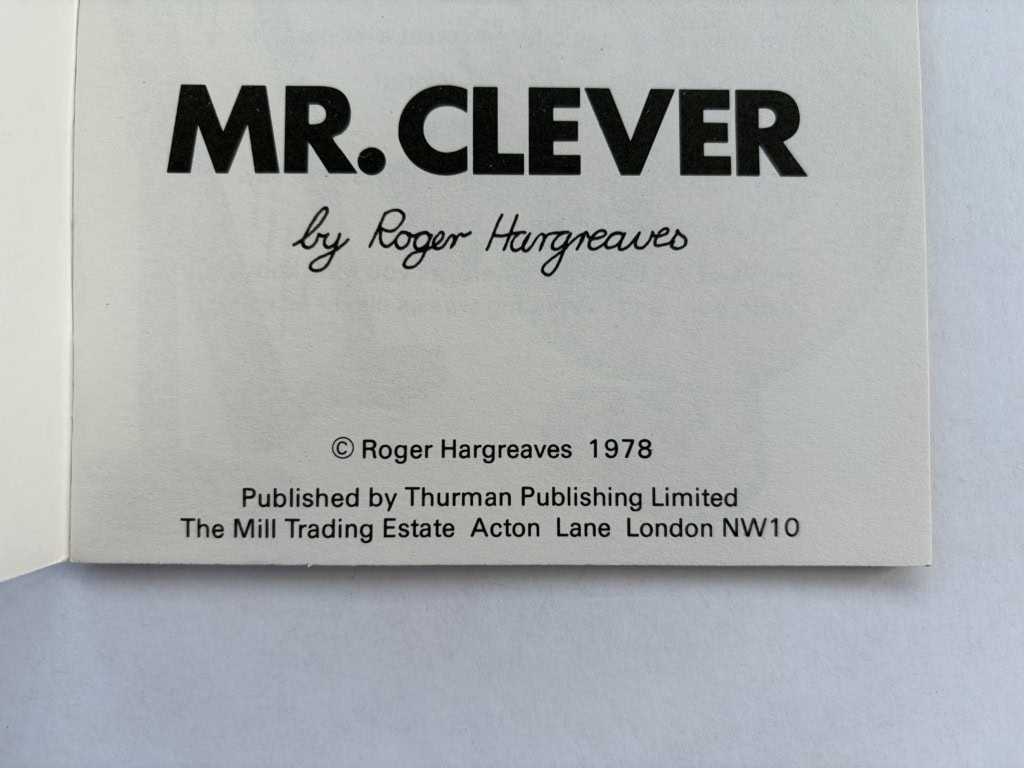 roger hargreaves mr clever first ed2