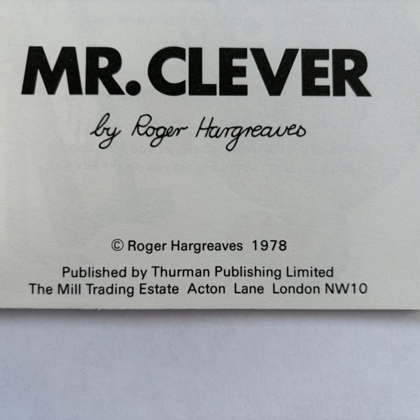 roger hargreaves mr clever first ed2