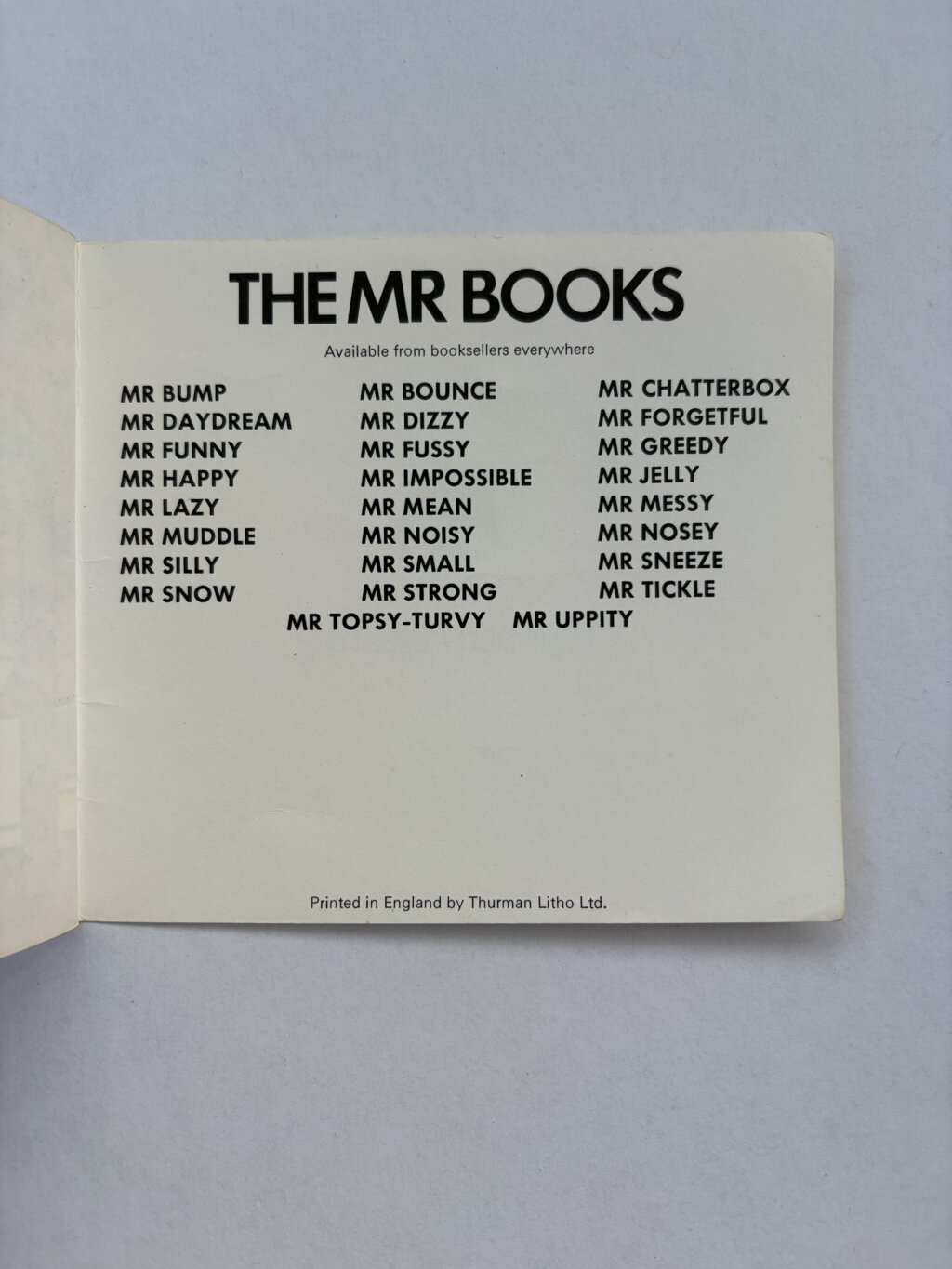 roger hargreaves mr impossible first ed3
