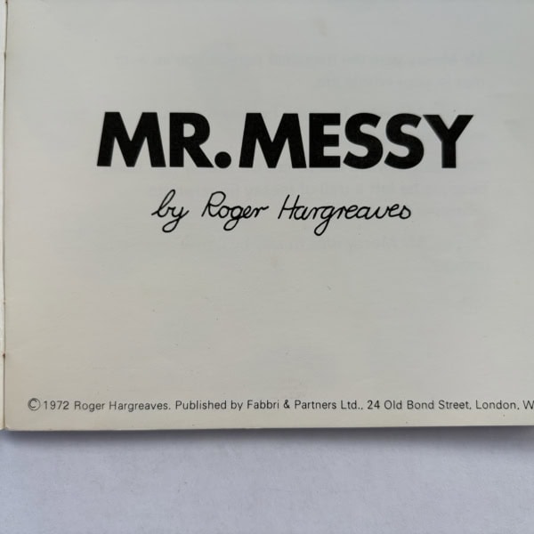 roger hargreaves mr messy first ed2