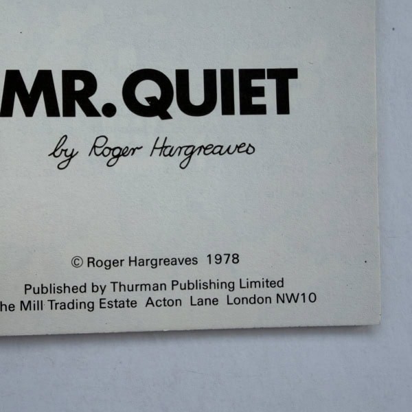 roger hargreaves mr quiet first ed2