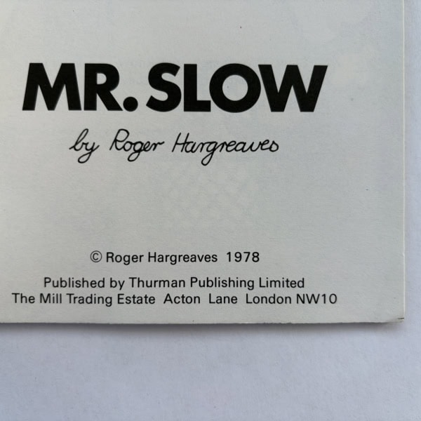 roger hargreaves mr slow first ed2