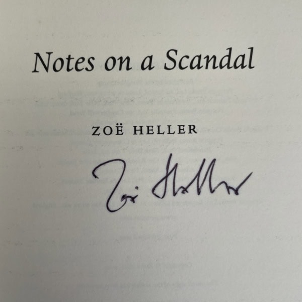 zoe heller notes on a scandal signed first ed2
