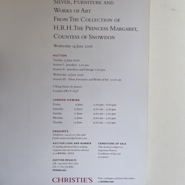 Christie’s [HER ROYAL HIGHNESS THE PRINCESS MARGARET COUNTESS OF SNOWDON] 4
