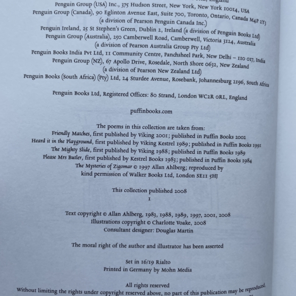 ahlberg collected poems first edition2
