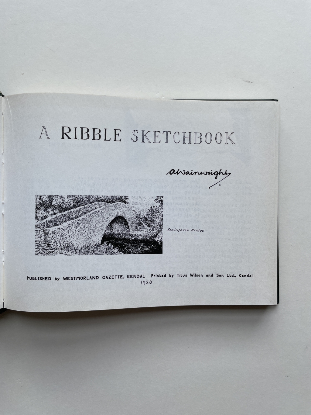 arthur wainwright a ribble sketchbook first edition2