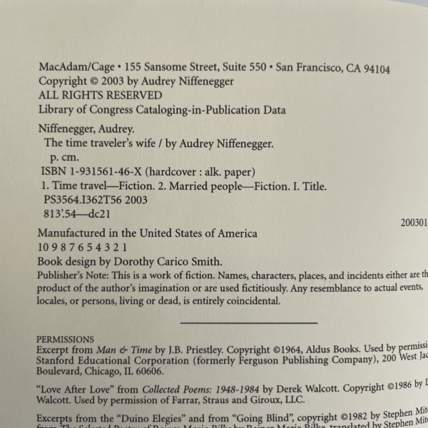 audrey niffenegger the time travellers wife first us ed2