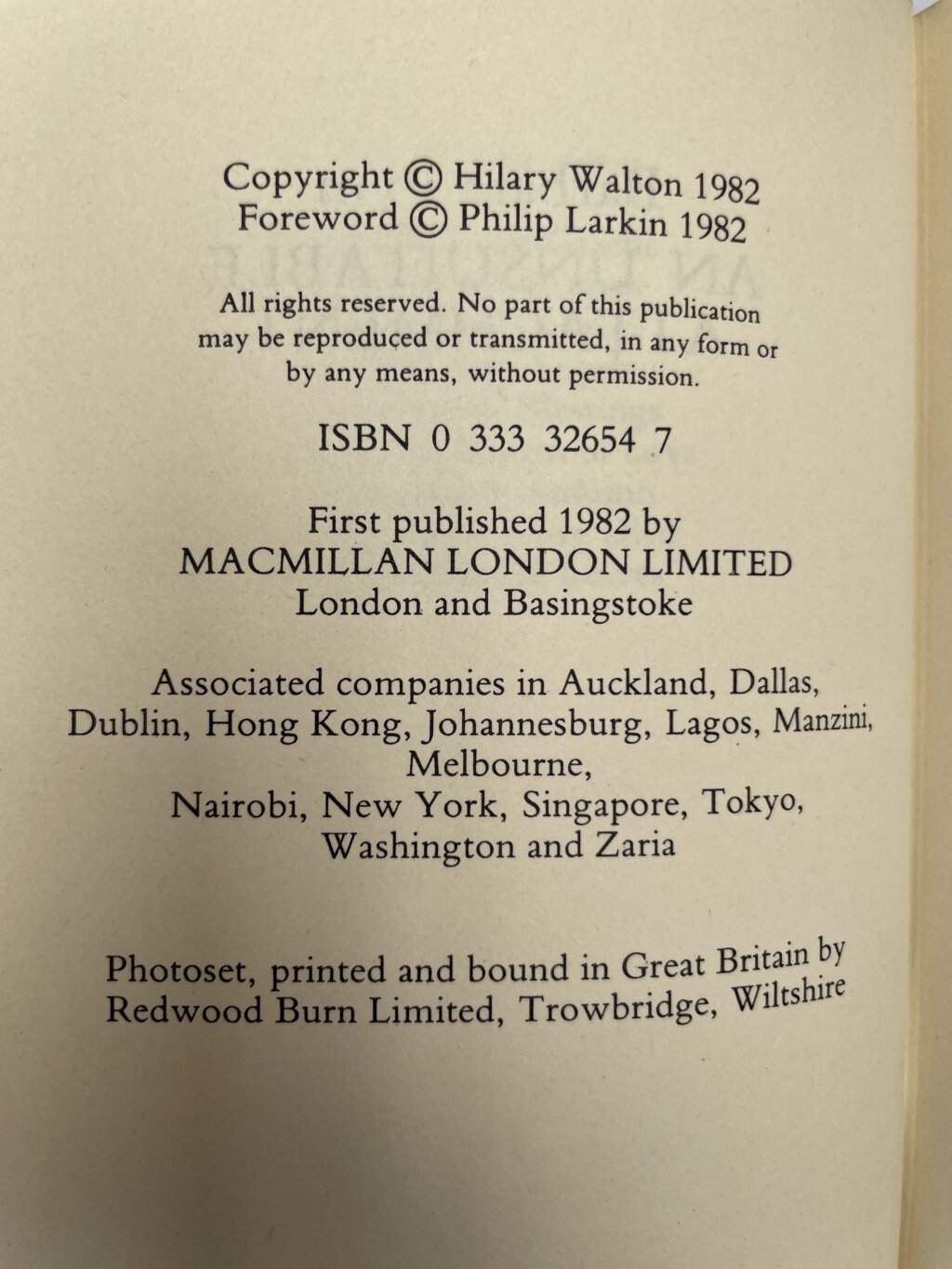 barbara pym an unsuitbable attachment first edition2