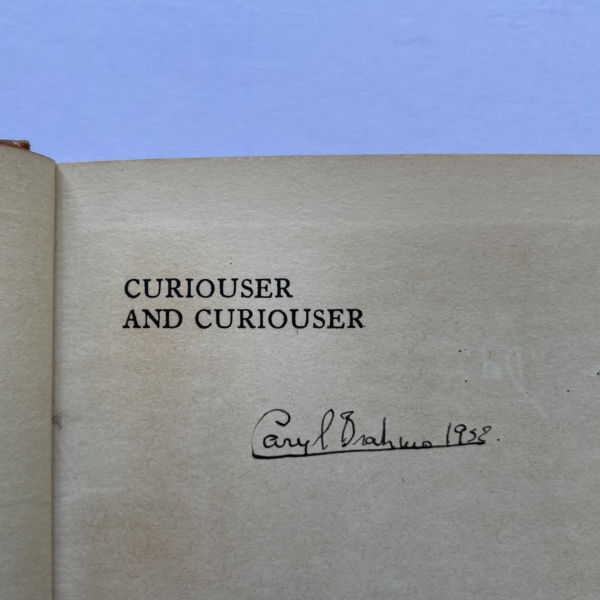 caryl brahms curiouser and curiouser signed first edition2