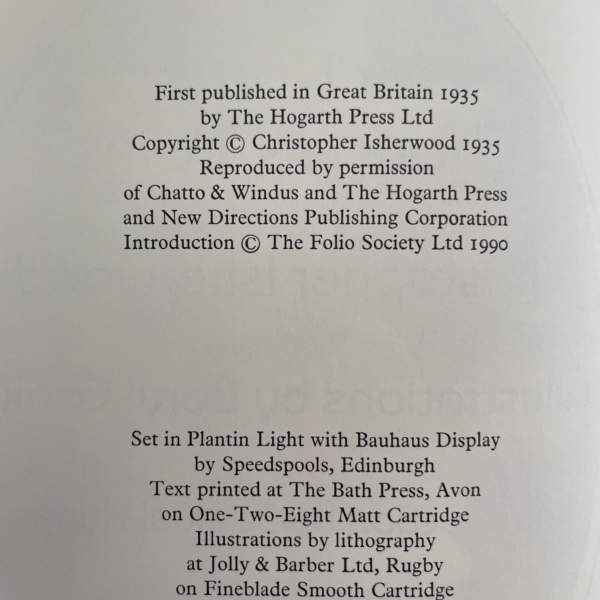 christopher isherwood mr norris changes trains folio2
