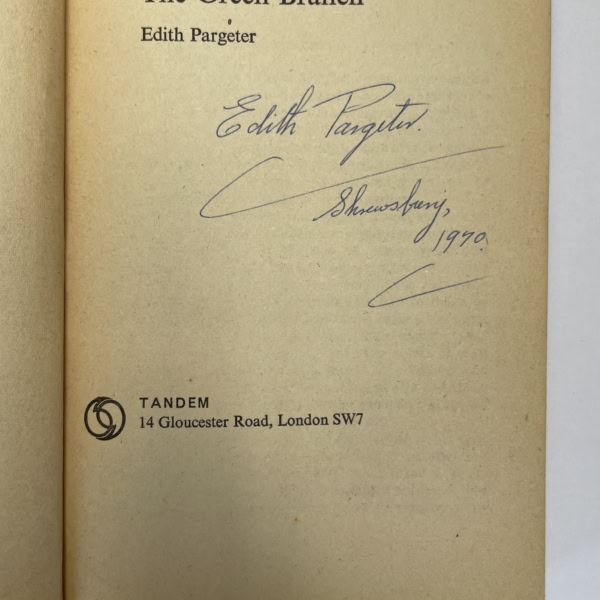 edith pargetter the green branch signed 1st 2