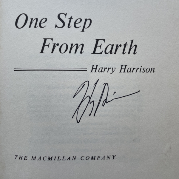 harry harrison one step from earth signed first ed2