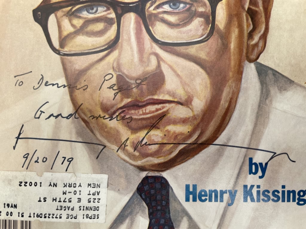 henry kissinger signed time magazine2