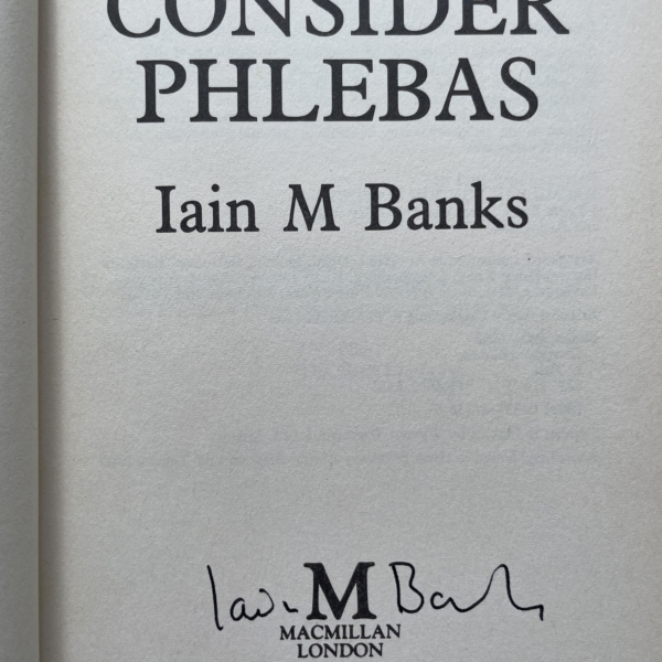 iain banks consider phlebas signed first 2