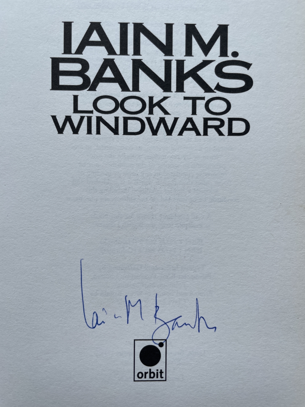 iain banks look to windward signed first 2