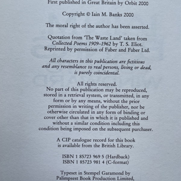 iain banks look to windward signed first 3