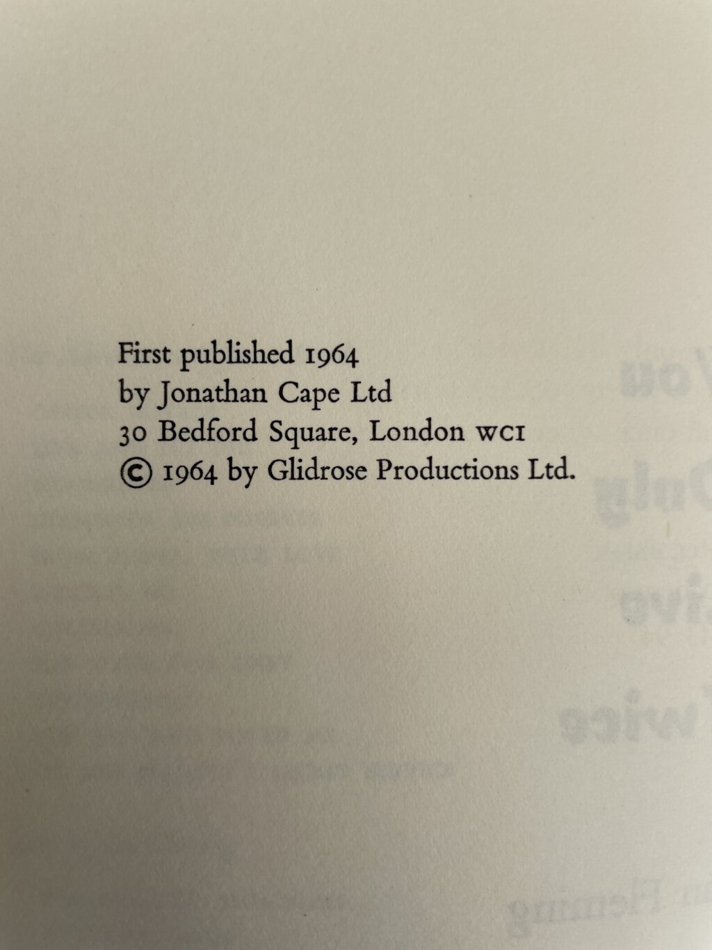ian fleming you only live twice first edi 850 2