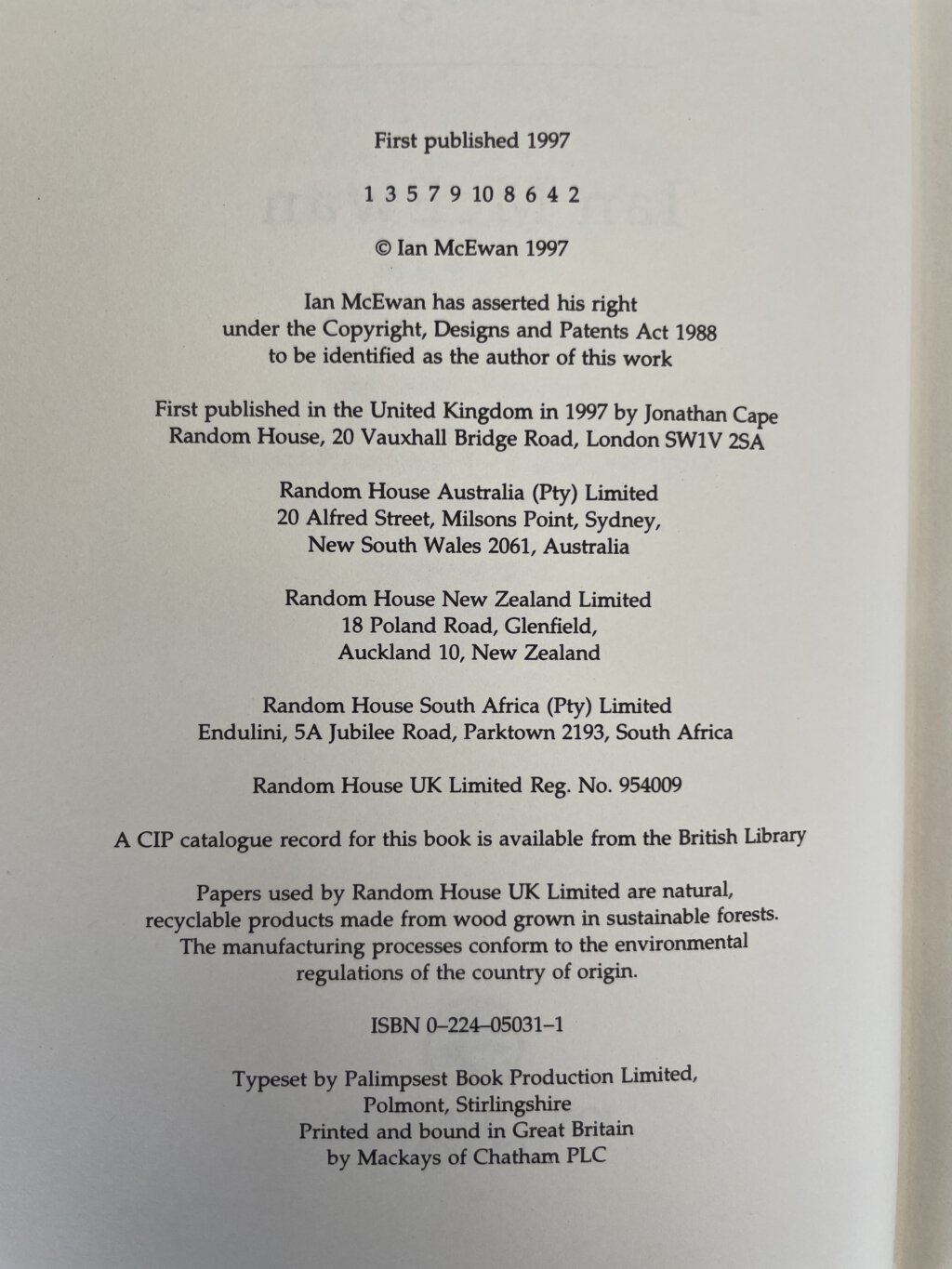 ian mcewan enduring love first edition2