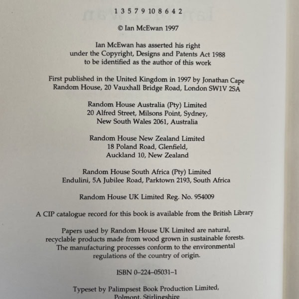 ian mcewan enduring love first edition2