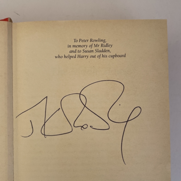 jk rowling hpatgof signed first3