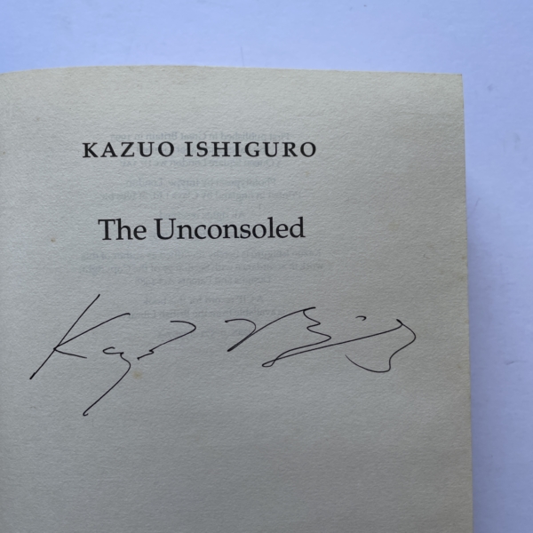 kazuo ishuguro the consoled signed first2