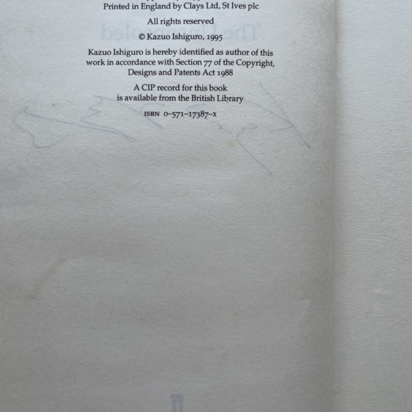 kazuo ishuguro the consoled signed first3
