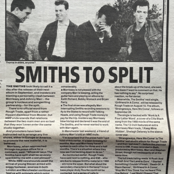 nme the smiths split 2