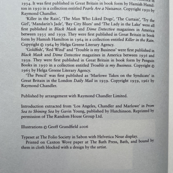 raymond chandler trouble is my business folio2