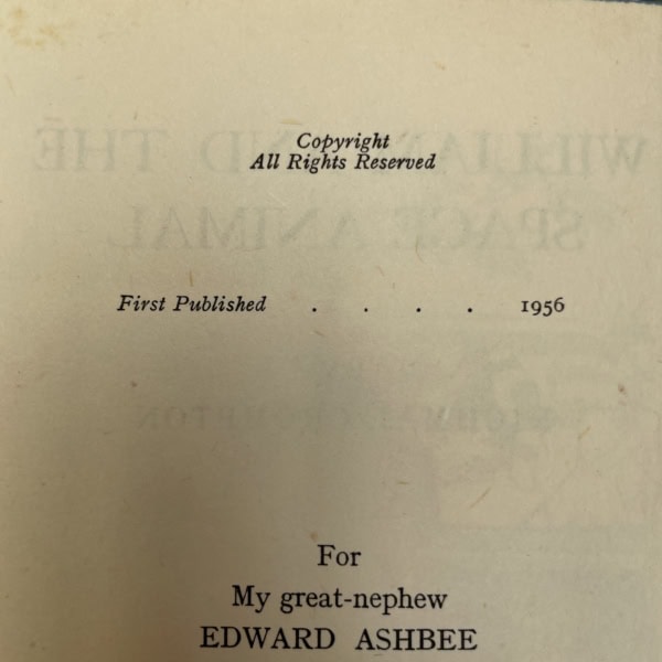 richmal crompton william and the space animal first edition2