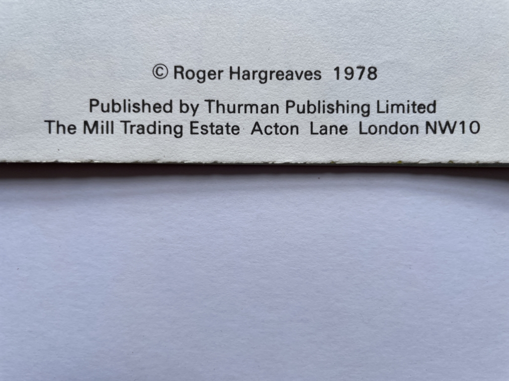 roger hargreaves 4th series firsts 3