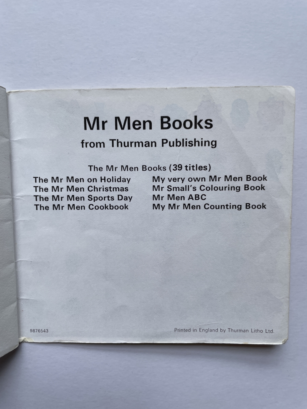 roger hargreaves 4th series firsts 4