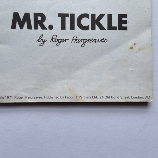 roger hargreaves me tickle first edition2