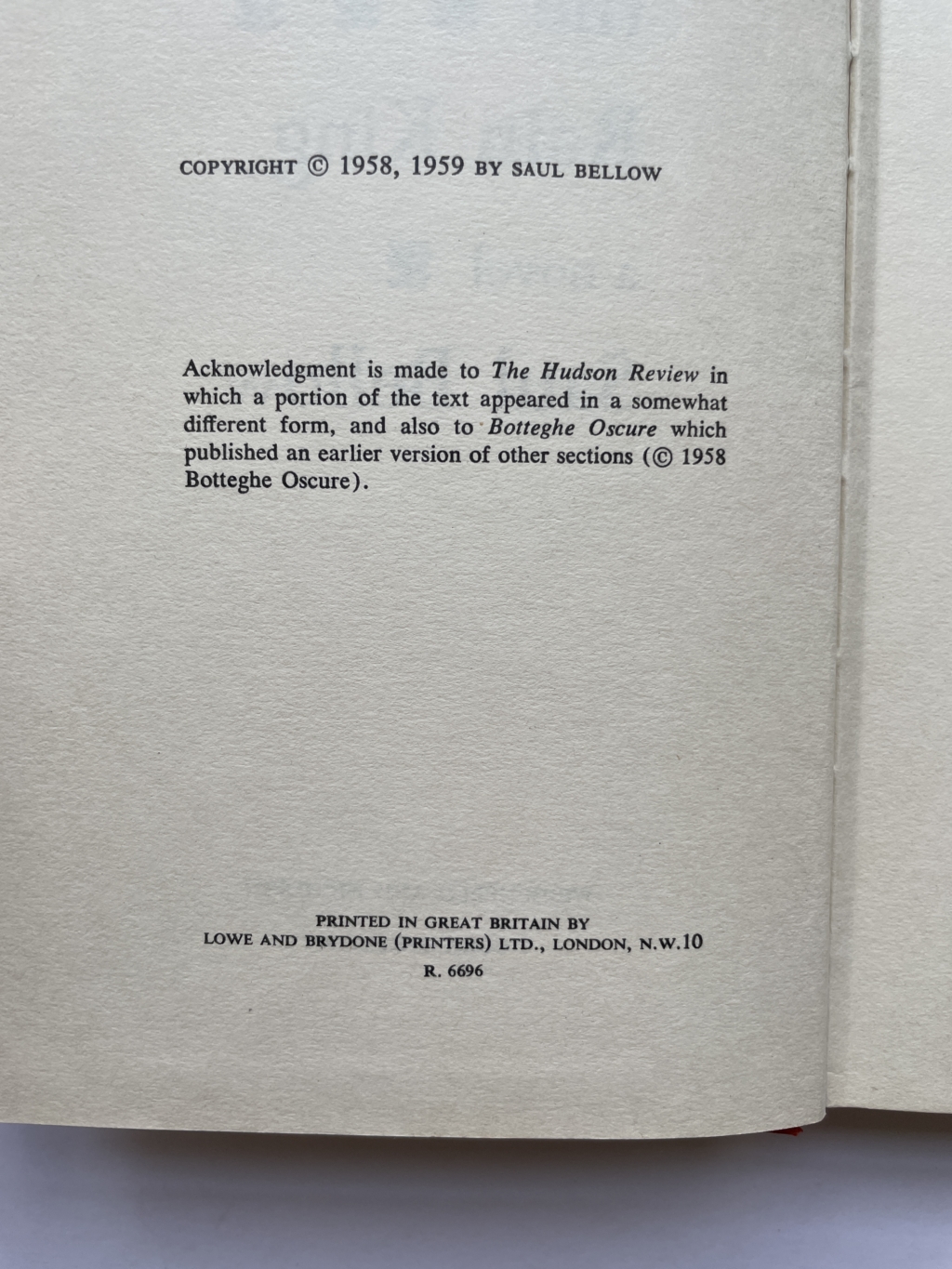 saul bellow henderson the rain king first edition2