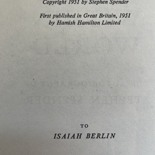 stephen spender world within world first edition2