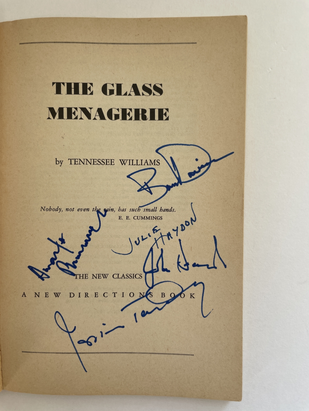 tennesse williams the glass menagerie multi signed 2