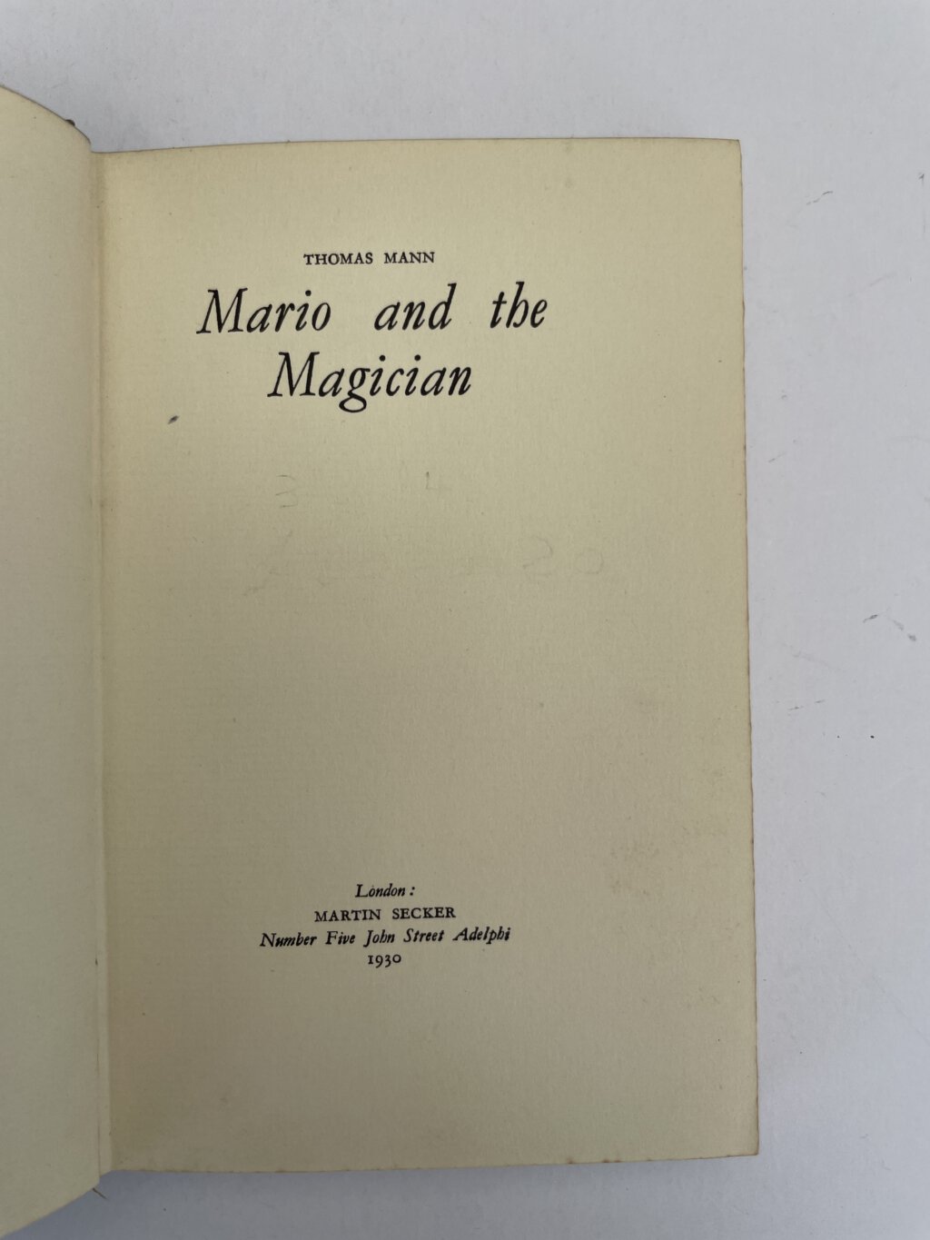 thomas mann mario and the magician first2