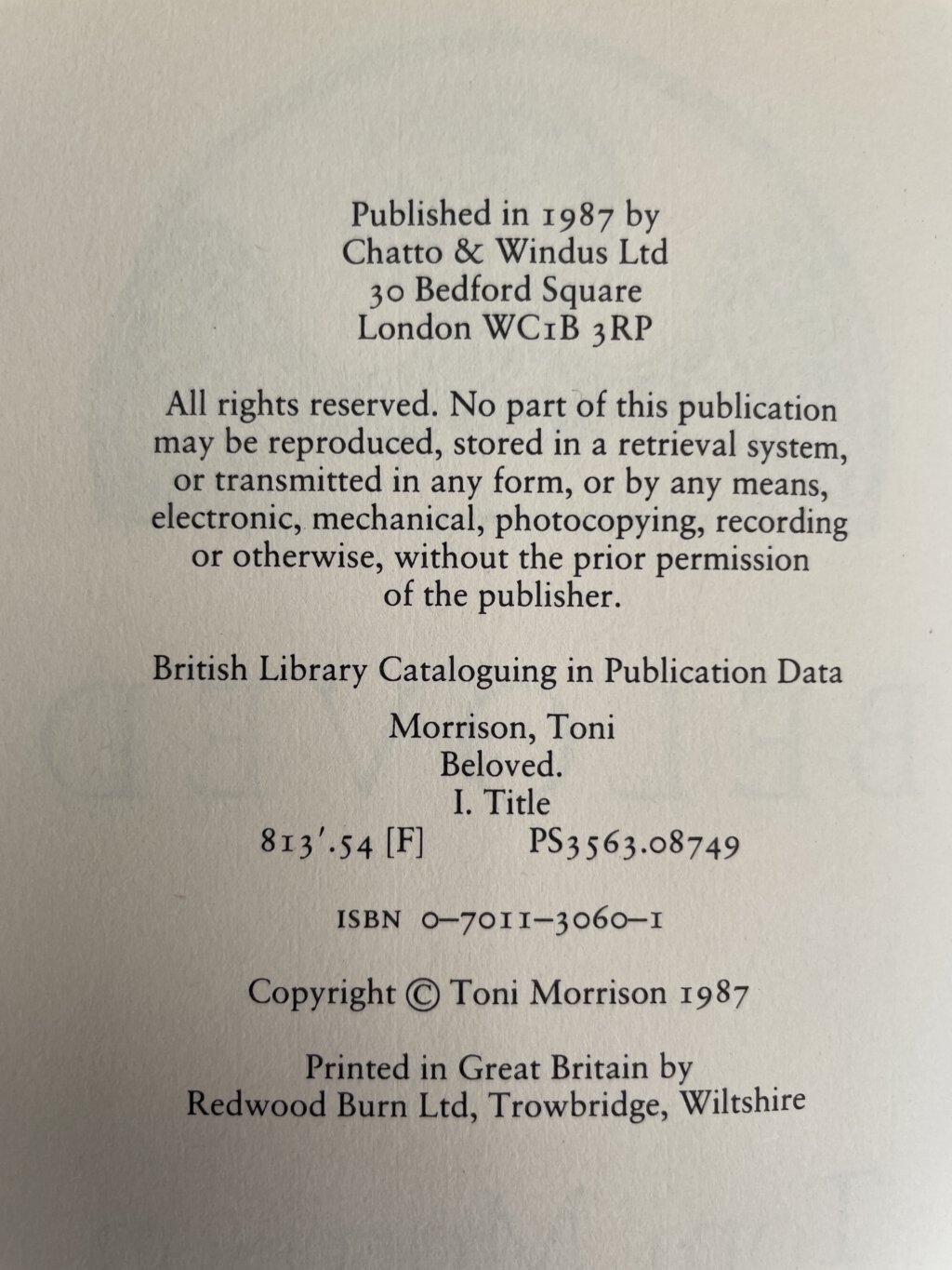 toni morrison beloved first edition2