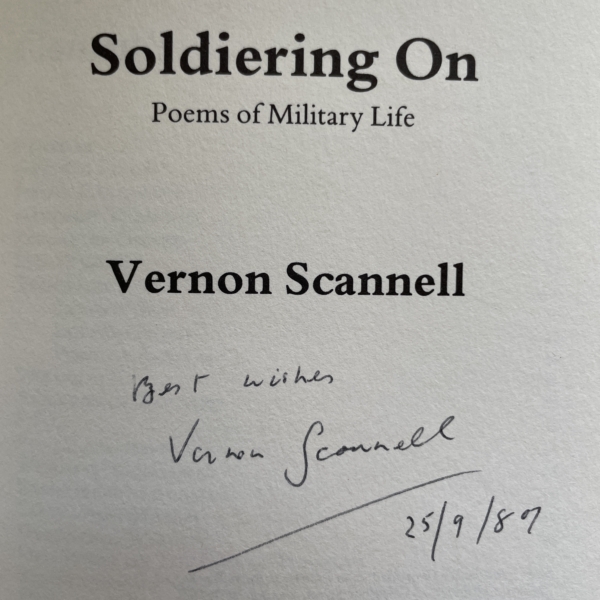 vernon scannell soldiering on signed first 2